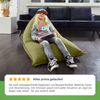 Green Bean® Sitzsack "Triangle" 150x100x100cm mit 220 Liter EPS-Perlen Füllung - Kuschelig Weich Waschbar - Grün Bild 5