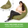 Green Bean® Sitzsack "Triangle" 150x100x100cm mit 220 Liter EPS-Perlen Füllung - Kuschelig Weich Waschbar - Grün Bild 4
