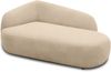 DOMO. collection Recamiere 700013, Liege mit Zierkissen, oval, Füße mit Filzgleitern, Chaiselongue, Sofa, Polstergarnitur, 183 x 105 x 75 (BxTxH), beige Bild 3