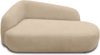 DOMO. collection Recamiere 700013, Liege mit Zierkissen, oval, Füße mit Filzgleitern, Chaiselongue, Sofa, Polstergarnitur, 183 x 105 x 75 (BxTxH), beige Bild 2