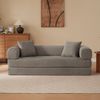 Schlafsofa in Taupe mit Veloursbezug und Kaltschaum, modular, ohne Aufbau,59x195x89 cm Bild 2