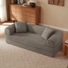 Schlafsofa in Taupe mit Veloursbezug und Kaltschaum, modular, ohne Aufbau,59x195x89 cm Bild 3
