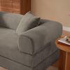 Schlafsofa in Taupe mit Veloursbezug und Kaltschaum, modular, ohne Aufbau,59x195x89 cm Bild 5