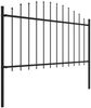 vidaXL Gartenzaun mit Speerspitze Stahl 1426 x 150 cm Schwarz 277737 Bild 3