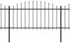 vidaXL Gartenzaun mit Speerspitze Stahl 1426 x 150 cm Schwarz 277737 Bild 2