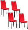 HTI-Living Polsterstuhl Esszimmerstuhl Denton Samt Rot 4er-Set (Set, 4 St), Polsterstuhl Velvet Bild 2