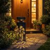 LED Solarlampe, Pflanzschale, Blumendekor, silber-antik, H 59 cm Bild 5