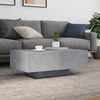 vidaXL Couchtisch mit LED-Leuchten Betongrau 85x55x31 cm 836612 Bild 4