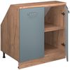 Küchenschrank für Dachschrägen R-Line Blau-Grau 80 cm mit 2 Türen, Schrankkorpus 60 cm Tiefe Vicco Bild 3