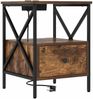 vidaXL Nachttisch Geräucherte Eiche 41,5 x 40,5 x 55 cm Holzwerkstoff 859554 Bild 2