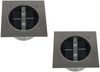 Solar LED Bodeneinbaustrahler 2er SET für Außen, Edelstahl 4-eckig 10x10cm, IP67 Bild 2