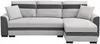 Vente-unique - GIANY Sofa KunstlederStoff Grau - B 135 cm x H 88 cm x L 242 cm Bild 4