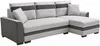 Vente-unique - GIANY Sofa KunstlederStoff Grau - B 135 cm x H 88 cm x L 242 cm Bild 5