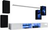 Hängende Wohnwand Switch XXV in Schwarz und Weiß 280 x 150 cm 7-teilig Bild 2