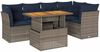 vidaXL 6-tlg. Garten-Sofagarnitur mit Kissen Grau Poly Rattan 3326931 Bild 2