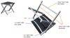 2'er Set Garten Klapphocker / Fußhocker Aluminium - Textilen Bild 4