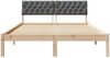vidaXL Bettgestell Braun und Dunkelgrau 160 x 200 cm Massivholz Kiefer 878595 Bild 5