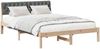 vidaXL Bettgestell Braun und Dunkelgrau 160 x 200 cm Massivholz Kiefer 878595 Bild 3
