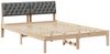 vidaXL Bettgestell Braun und Dunkelgrau 160 x 200 cm Massivholz Kiefer 878595 Bild 2