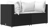 vidaXL 3-tlg. Garten-Lounge-Set mit Kissen Schwarz Poly Rattan 319731 Bild 3