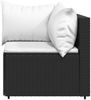 vidaXL 3-tlg. Garten-Lounge-Set mit Kissen Schwarz Poly Rattan 319731 Bild 5