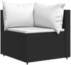 vidaXL 3-tlg. Garten-Lounge-Set mit Kissen Schwarz Poly Rattan 319731 Bild 4