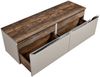 Waschtischunterschrank 160cm 2 Schubkästen PUEBLA-56-TAUPE in taupe mit Vintage Oak, B/H/T ca. 160,4/48,5/46 cm Bild 4