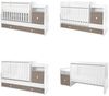 Lorelli Babybett Trend Plus 70x160cm Schreibtisch Kinderbett Schubladen Kommode weiß beige Bild 2
