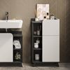 Midischrank Karen Anthrazit/Weiß 50 x 90 cm mit Tür und Schublade Vicco Bild 3