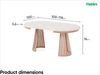 MEBLINI Esstisch Rund Ausziehbar aus Metall - 100-176x76 cm - CONEY - Kaschmir/Kupferfarbe - Loft - Esszimmertisch Modern - Küchentisch - Ausziehtisch - Round Dining Table Bild 3