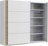 Forte Möbel 'Jawa' Kleiderschrank, Schwebetürenschrank, Bianco Eiche/Weiß, ca. 200 cm Bild 3