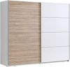Forte Möbel 'Jawa' Kleiderschrank, Schwebetürenschrank, Bianco Eiche/Weiß, ca. 200 cm Bild 2