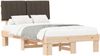 vidaXL Bettgestell mit gepolstertem Kopfteil Taupe 120 x 190 cm 877507 Bild 2