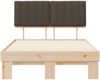 vidaXL Bettgestell mit gepolstertem Kopfteil Taupe 120 x 190 cm 877507 Bild 5