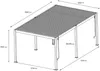 Vente-unique - AMALFI Terrassenüberdachung Metall Grau - B 300 cm x H 250 cm x L 500 cm Bild 5