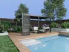 Vente-unique - AMALFI Terrassenüberdachung Metall Grau - B 300 cm x H 250 cm x L 500 cm Bild 2
