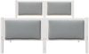 vidaXL Bettrahmen mit Kopfteil Hellgrau 140 x 190 cm Stoff 878338 Bild 5