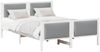 vidaXL Bettrahmen mit Kopfteil Hellgrau 140 x 190 cm Stoff 878338 Bild 2
