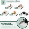 Teleskopschubladen 2er Set - für 30 cm Schrank mit Einlegeboden, aus Metall, (Chrom) Bild 5