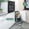 Teleskopschubladen 2er Set - für 30 cm Schrank mit Einlegeboden, aus Metall, (Chrom) Bild 2