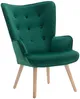 Vente-unique - VATELY Sessel SamtStoff Grün - B 78 cm x H 95,5 cm x L 69 cm Bild 3
