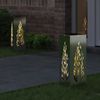 vidaXL Solar LED Weg Licht 2 pcs Silber Galvanisiertes Stahl 879798 Bild 3