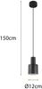 Kleine Pendelleuchte AGUDO mit Metall Lampenschirm Schwarz, Ø 12cm Bild 4