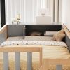 Hochbett 90x200 cm aus Holzmaterial mit Kleiderschrank, Regalen, Sicherheitsleiter und Stauraum, ohne Matratze Bild 4