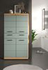 Badezimmer Midischrank Shawn in grün und Eiche 74 x 141 cm Bild 5