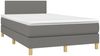 vidaXL Boxspringbett mit Matratze, Holzwerkstoff dunkelgrau, 120x190 cm Bild 3