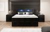 Boxspringbett Amelie mit LED und Stauraum 160x200 Schwarz H2 (bis 70kg) Bild 3