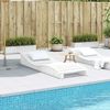 Sonnenliege, Gartenliege Weiß 205x70x31,5 cm Massivholz Kiefer Bild 3