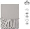 leevitex® Spannbettlaken Spannbettlaken Premium Elasthan, Gummizug: rundum, blickdicht, Anti-Pilling, 97% Baumwolle, 3% Elasthan, 40 cm Steg Bild 2