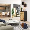 Home Collective Kommode 60 cm breit Holz Highboard Sideboard für Flur Schlafzimmer Wohnzimmer (Kommode Schlafzimmer Kommode mit Schubladen Holz Schrank), Kinderzimmer Organizer, 99 cm hoch, 4 Schubladen graphit-Artisan Eiche Bild 2